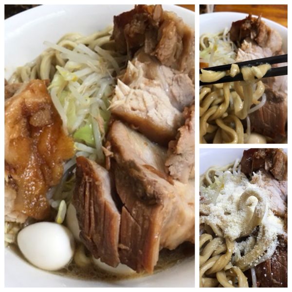 「豚入りラーメン　300  うずら」@蓮爾 新町一丁目店の写真