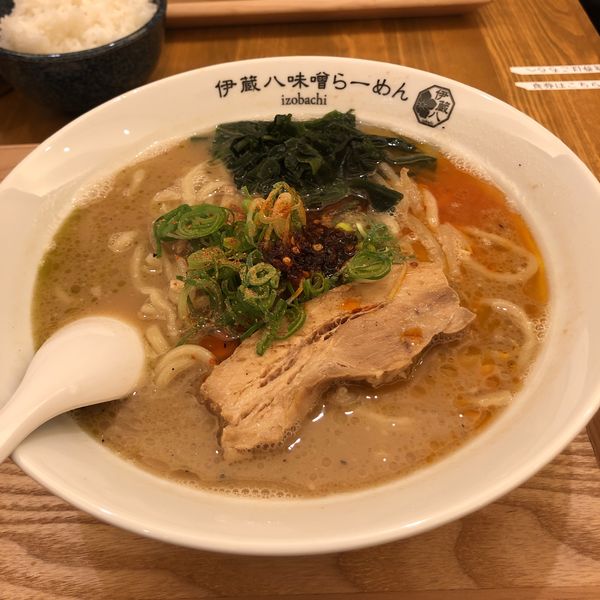 「三種のラー油の味噌らーめん」@伊蔵八味噌らーめんの写真