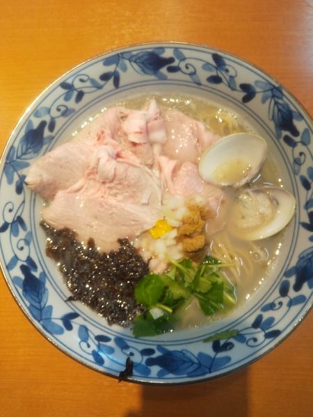 「肉増貝と鴨の潮そば」@㐂九八 ～garage～の写真