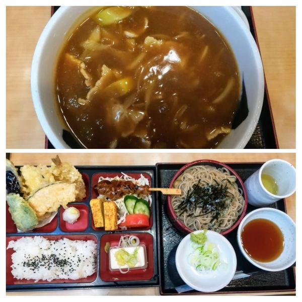 「カレー南蛮900そば弁当1100」@志波田 本店の写真