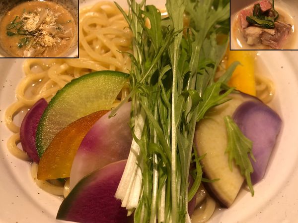 「無添加野菜つけめん（250g）（あつもり）」@麺処 竹川の写真