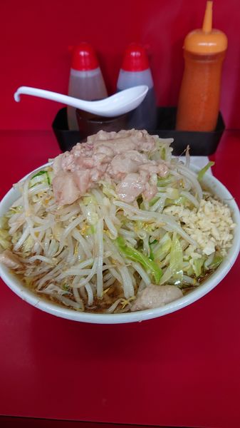 「大ラーメン  野菜  ニンニク  アブラ」@ラーメン二郎 中山駅前店の写真