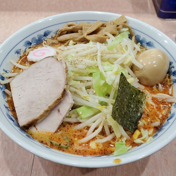 「野菜ラーメン小麺カタ担々に味変」@所沢大勝軒の写真