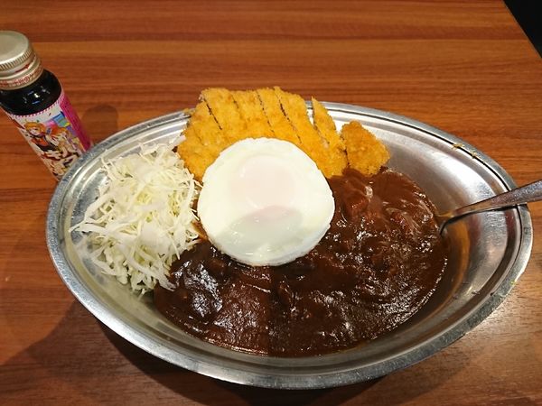 「カツカレー+目玉焼き(1000円)」@カレーの市民 アルバ 秋葉原本店の写真