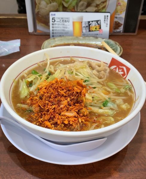 「とろーりスープの野菜醤油　やみつきスパイス」@ラーメンばんだいの写真