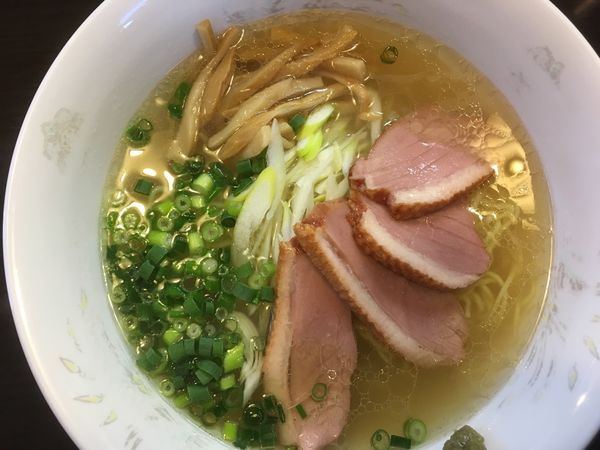 「【限定】鴨葱塩らーめん 800円」@らーめん 竜屋の写真