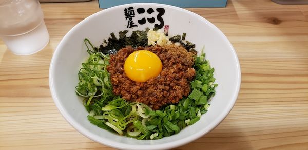 「台湾まぜそば　ニンニク　追いめし」@麺屋こころ 自由が丘店の写真