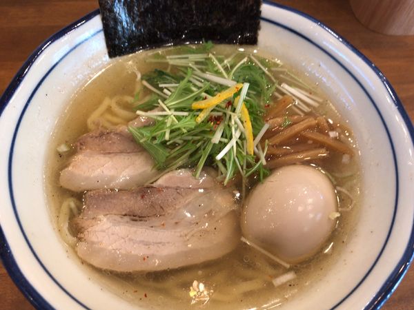 「ゆず塩らーめん780円+味玉ラーパス0円」@らーめん 仙松の写真