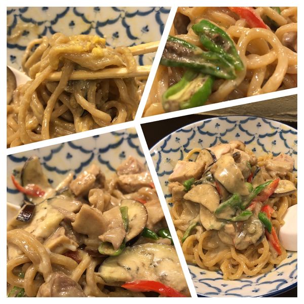 「【ゲリラ限定】釜玉グリーンカレーまぜそば900円」@づゅる麺 池田の写真