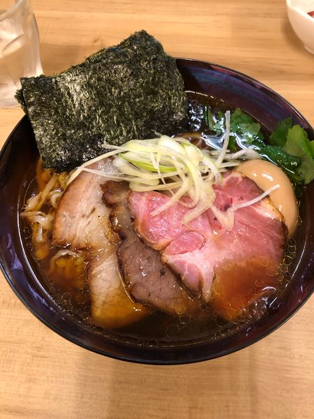 「特製醤油ラーメン+のり+辛味」@麺処 有彩の写真