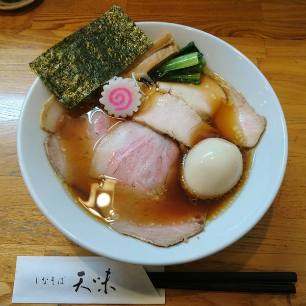 「特製軍鶏しなそば」@しなそば 天味の写真