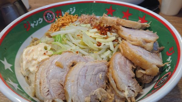 「まぜそば(たまごなし) 大盛」@ジャンクガレッジ 熊谷店の写真