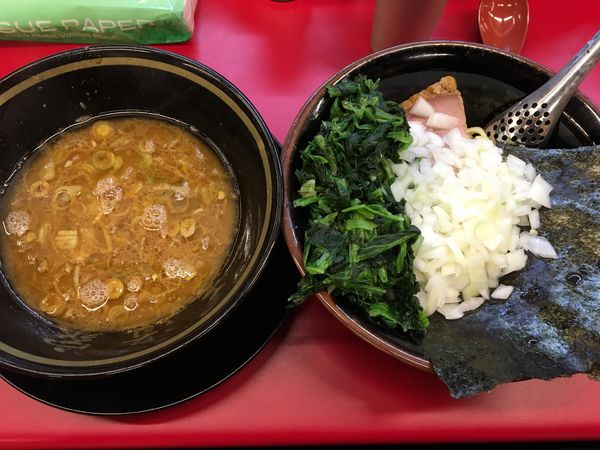 「つけ麺 ホウレン草 タマネギ」@柏 王道家の写真