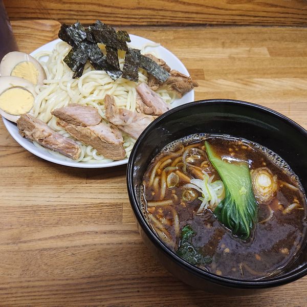 「つけ麺800円、味付たまご100円」@はじめの写真