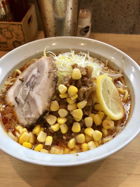 「火山らあめん」@極太めん ひでまる 千波店の写真