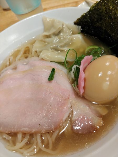 「牡蠣塩わんたん麺(牡蠣抜き)」@福島壱麺の写真