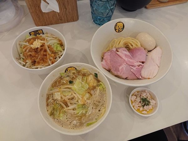 「濃菜つけ麺（並）、ジロベジ」@濃菜麺 井の庄 荻窪店の写真