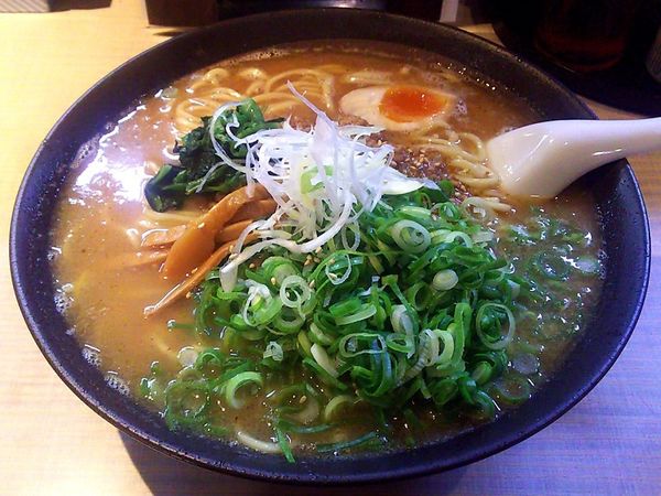 「肉味噌そば大盛+九条ネギ」@麺や鐙壱番の写真