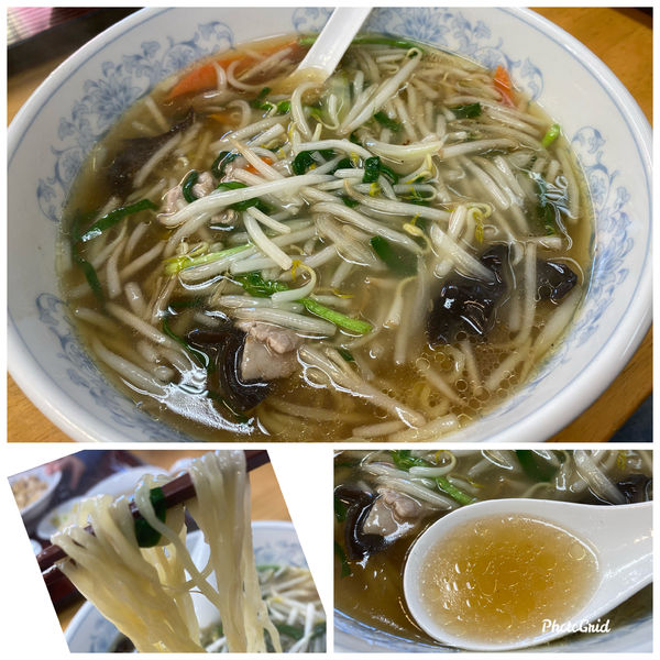 「もやしラーメン 0.5玉 税込 539円」@ぎょうざの満洲 上福岡北口店の写真