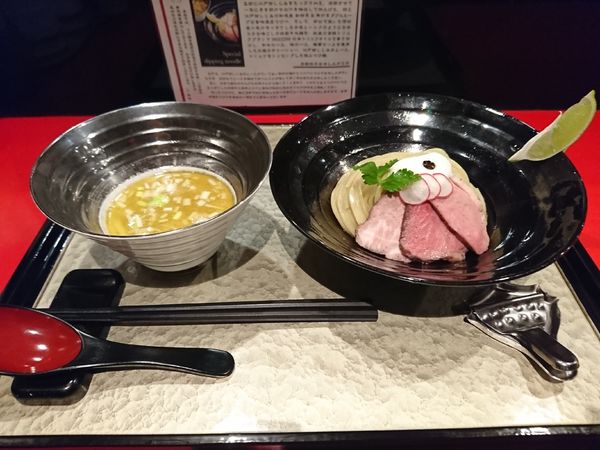 「特製つけ麺(1200円)」@江戸前つけ麺 銀座 魄瑛の写真