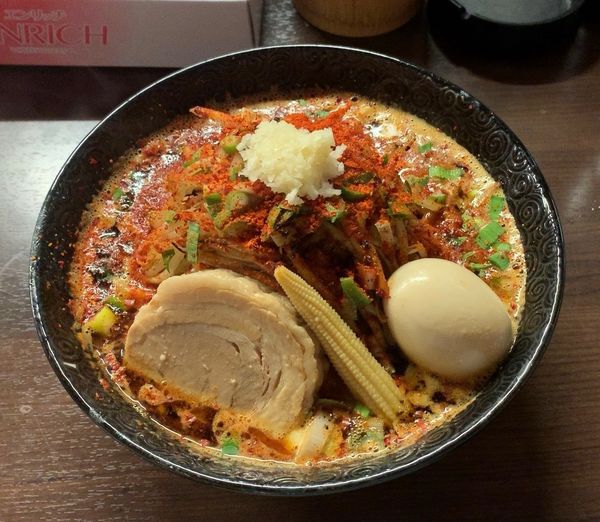 「蠍味玉ラーメン 増し増しの増し増し」@Japanese soba Noodles 蠍の写真