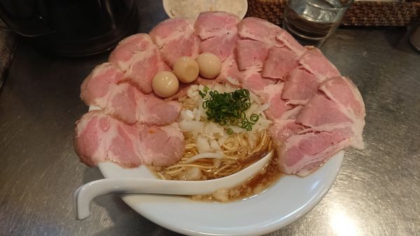 「悶絶背脂ジンジャー肉マシご飯」@さんじの写真