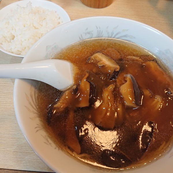 「しいたけ麺820円、半ライス140円」@中華料理河津屋の写真