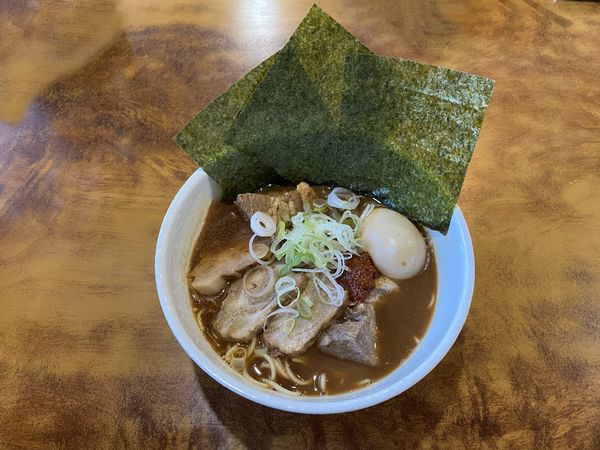 「海老味噌全部のせ1000＋炒飯セット300＝1300」@濃厚白湯らーめん3の写真