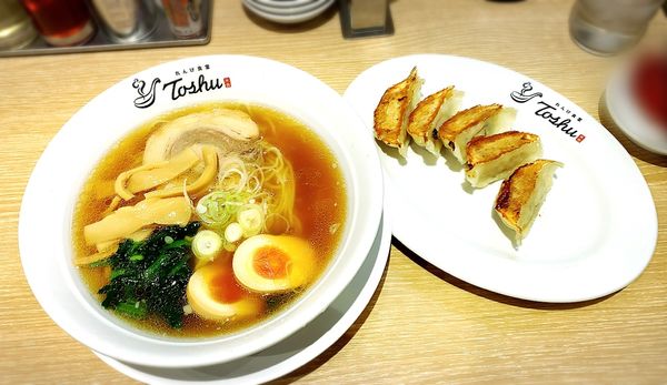 「ラーメンAセット＋味玉」@れんげ食堂 Toshu 南大沢店の写真