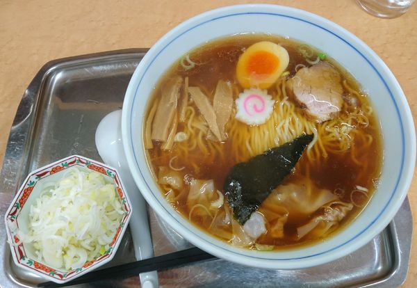 「中華そば(玉1)＋ねぎ」@一ノ割大勝軒の写真