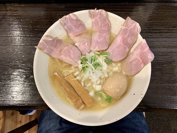 「地どり白湯麺全部乗せ」@らぁ麺 ゆら吉の写真