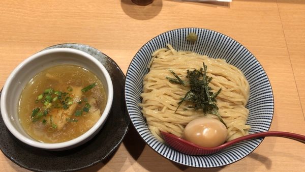「味玉塩つけ麺　中盛り　1000円」@塩つけ麺 灯花の写真