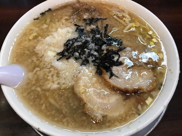 「中華そば+中盛 800+90円 中脂」@らーめん潤 亀戸店の写真