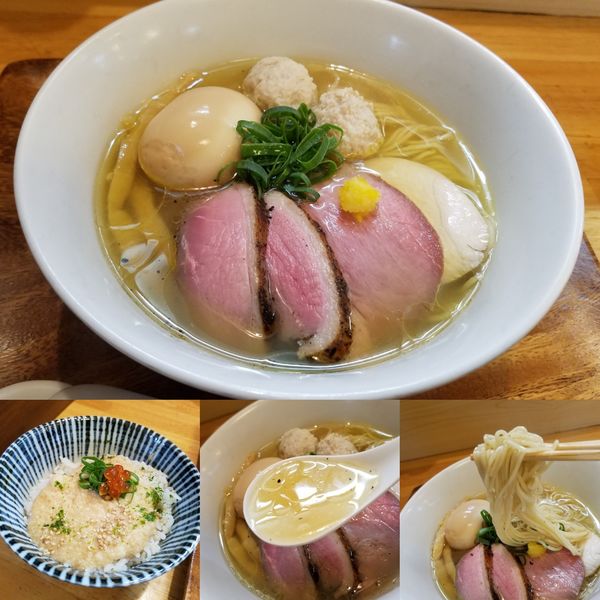 「柚子塩らぁ麺+特製トッピング、麦とろごはん」@入鹿（IRUCA）-Tokyo-の写真