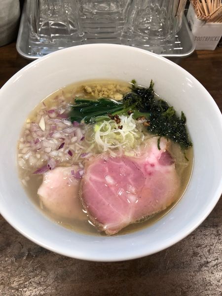 「貝節潮そば800円」@CLAM＆BONITO貝節麺RAIKの写真