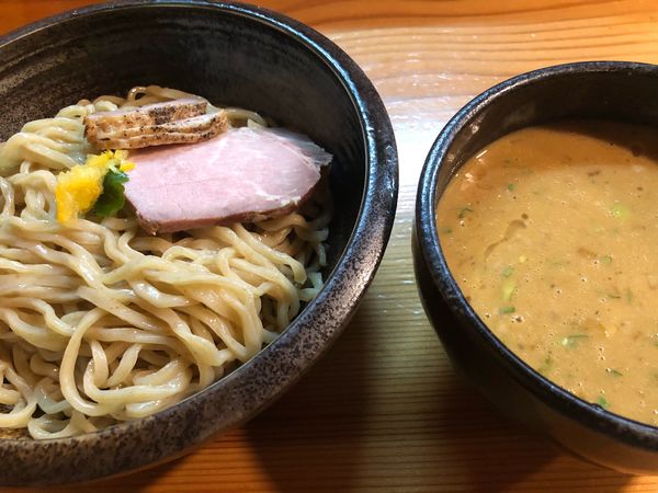 「【数量限定】鴨白湯つけそば950円」@はりけんラーメン 南店の写真