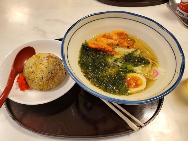 「甘エビあおさ塩ラーメン」@尼御前サービスエリア（上り線）の写真