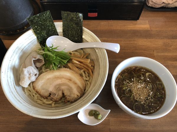 「こく旨醤油つけ麺　￥８５０」@らぁめん 麺彩家の写真