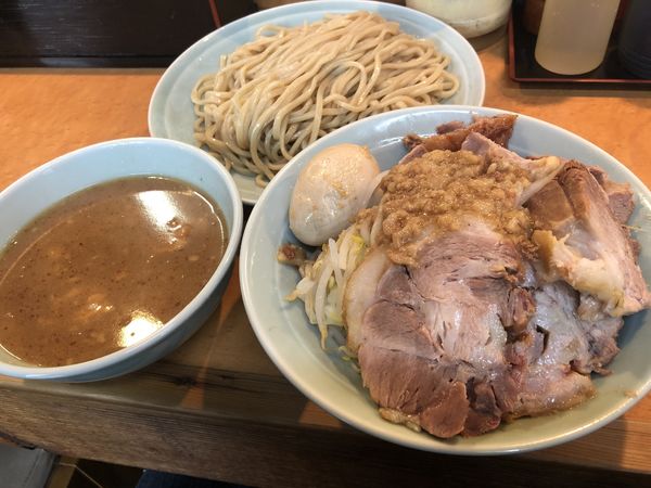 「つけ麺中＋豚マシ＋味玉」@立川マシマシ ロイヤルスープの写真