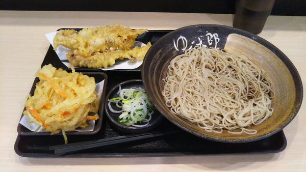 「ゲソ天そば、かきあげ（クーポン）」@ゆで太郎 谷田部店の写真