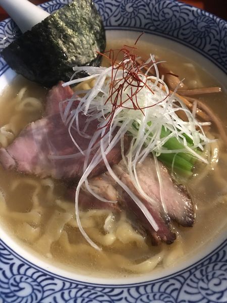 「手揉み中華蕎麦塩(850円)太手揉み麺」@麺処 ほん田の写真