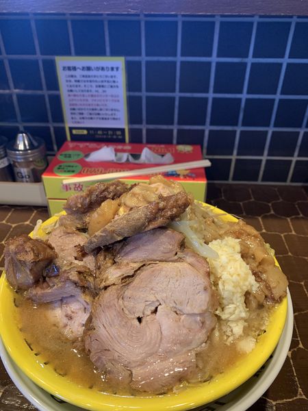 「豚そば　肉増し　野菜増し」@茨城豚そば 特龍 本店の写真