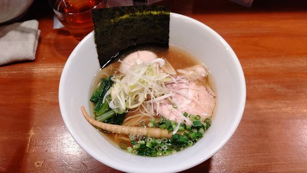 「塩ラーメン+味玉880円 和え玉200円」@味香房 海居人の写真