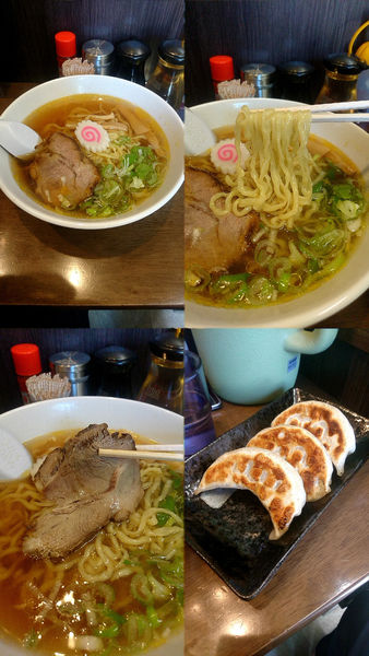 「『らーめん+ぎょうざ3個(￥580+290)』」@メンや するがの写真