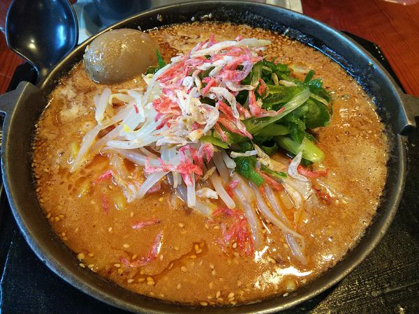 「海老味噌らーめん　＋味玉：クーポン券」@麺屋 蔵人 茅野本店の写真