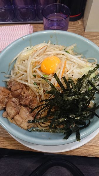 「汁無し野郎」@野郎ラーメン 恵比寿西口店の写真