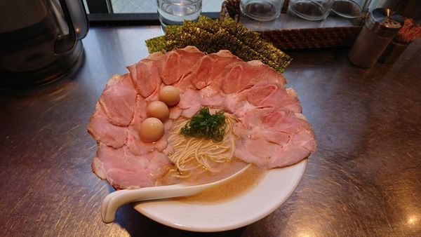 「明太子しおバター清湯 肉マシ　海苔と愛」@さんじの写真