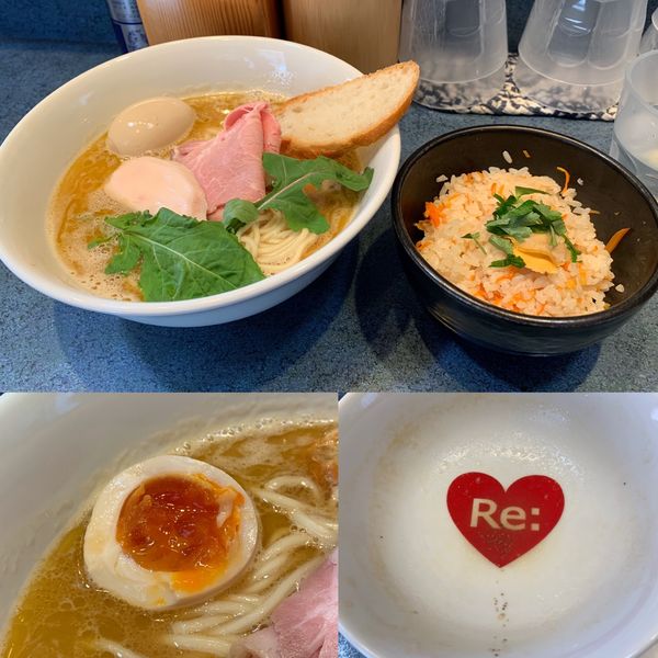 「特製白湯ラーメン＋炊き込みご飯」@もとのともの写真