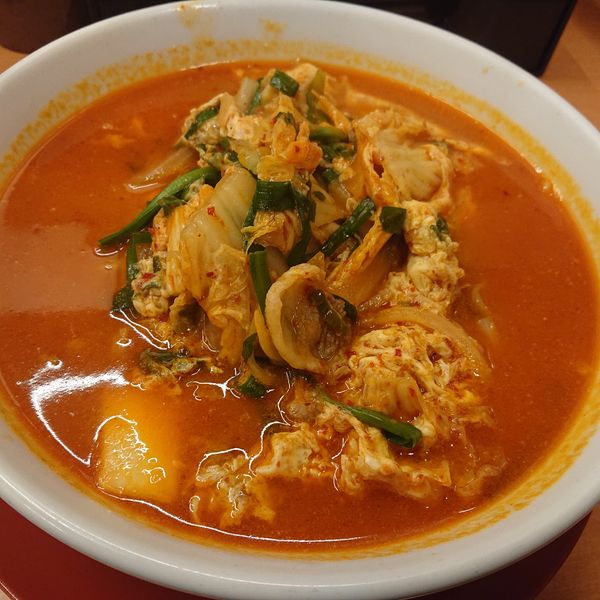 「チゲ味噌ラーメン大盛630円他」@日高屋 西船橋北口店の写真