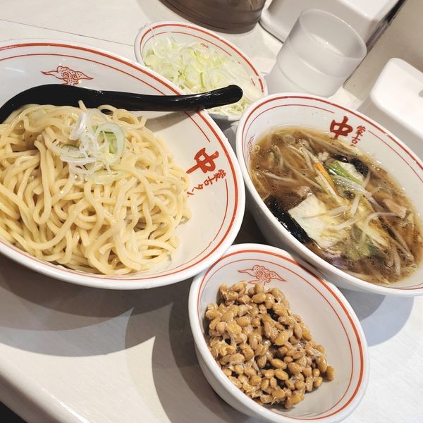 「冷やし醤油タンメン&納豆ダブル&ネギ」@蒙古タンメン中本 秋津店の写真